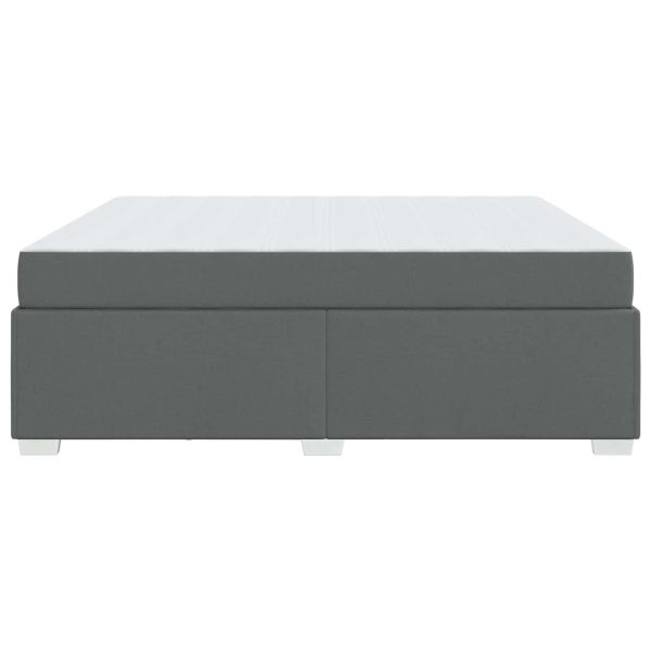 Рамка за легло с матрак Тъмен сив 180 x 200 cm текстил