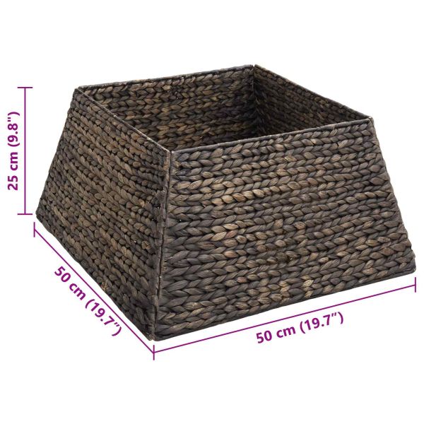 Коло за коледно дърво Черно 50 x 50 x 25 cm Воден хиацинт