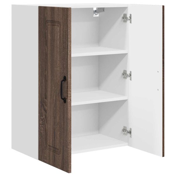 Кухненски шкаф с рафт Кафяв дъб 60 x 31 x 80 см Инженерно дърво