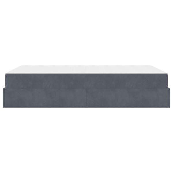 Рамка за легло с матрак Тъмносив 120 x 200 cm Кадифе