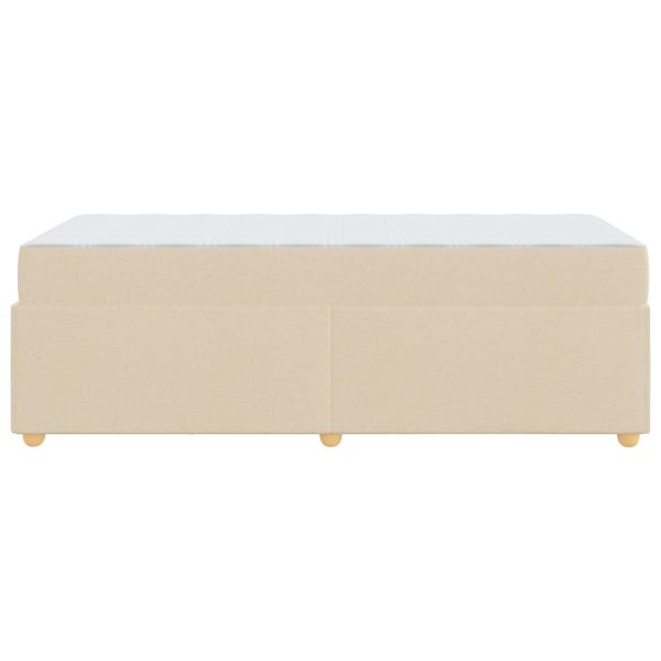 Рамка за легло с матрак Крем 80 x 200 cm текстил