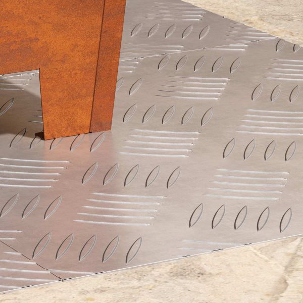 Шахматни плочи 4 pcs Сребрист 40 x 40 cm Алуминий