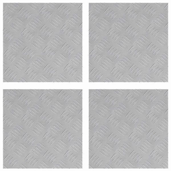 Шахматни плочи 4 pcs Сребрист 40 x 40 cm Алуминий