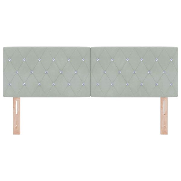 Облегалка за глава с таблото Светлосиво 144 см Изкуствена