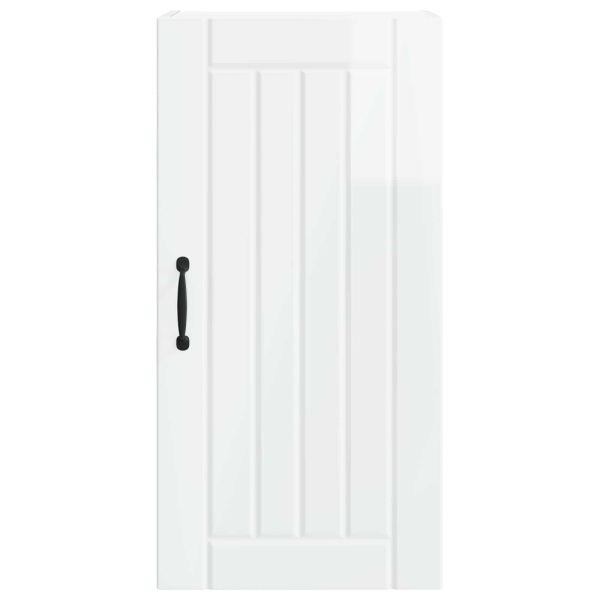 Кухненски шкаф Лъскаво бяло 40 x 31 x 80 см Инженерно дърво