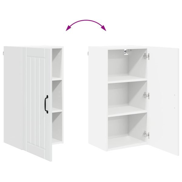 Кухненски шкаф Лъскаво бяло 40 x 31 x 80 см Инженерно дърво