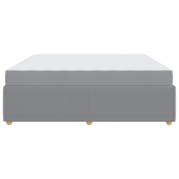 Рамка за легло с матрак Светлосиво 200 x 200 cm текстил