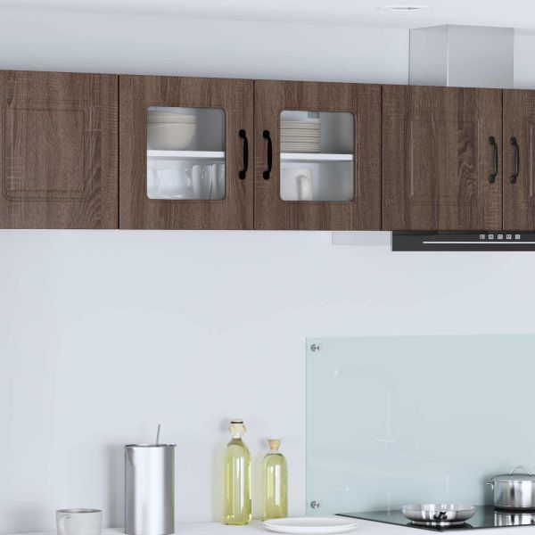 Кухненски шкаф с рафт Кафяв дъб 80 x 31 x 40 см Инженерно дърво