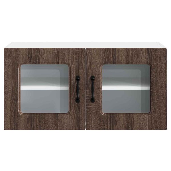 Кухненски шкаф с рафт Кафяв дъб 80 x 31 x 40 см Инженерно дърво