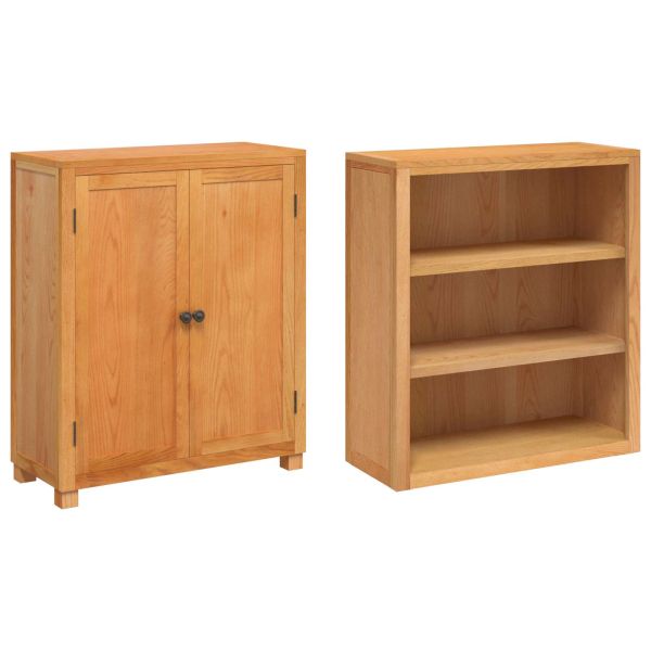 Комплект за съхранение на мебели с врата Кафяво Инженерно дърво