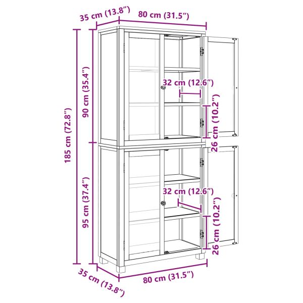 Комплект за съхранение на мебели с врата Кафяво Инженерно дърво