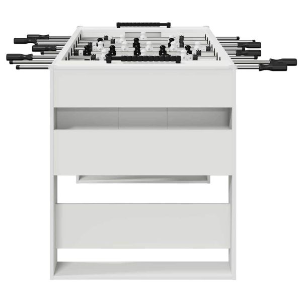 Футболна маса 2 pcs Бяло 146,5 x 74 x 85 см Инженерно дърво