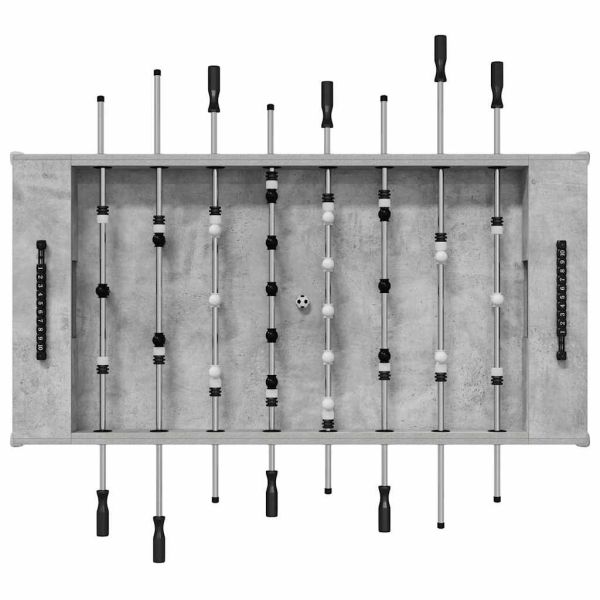 Футболна маса 2 pcs Циментено сиво 146,5 x 74 x 85 см