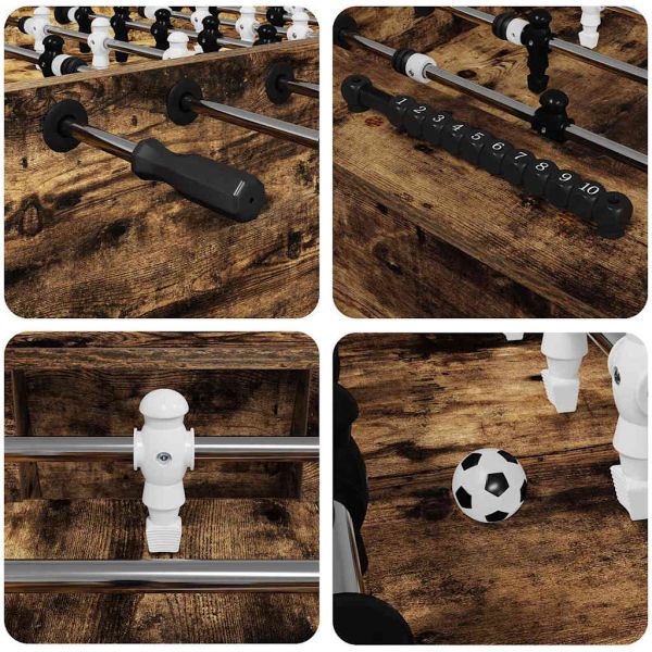 Футболна маса 2 pcs Димян дъб 146,5 x 74 x 85 см