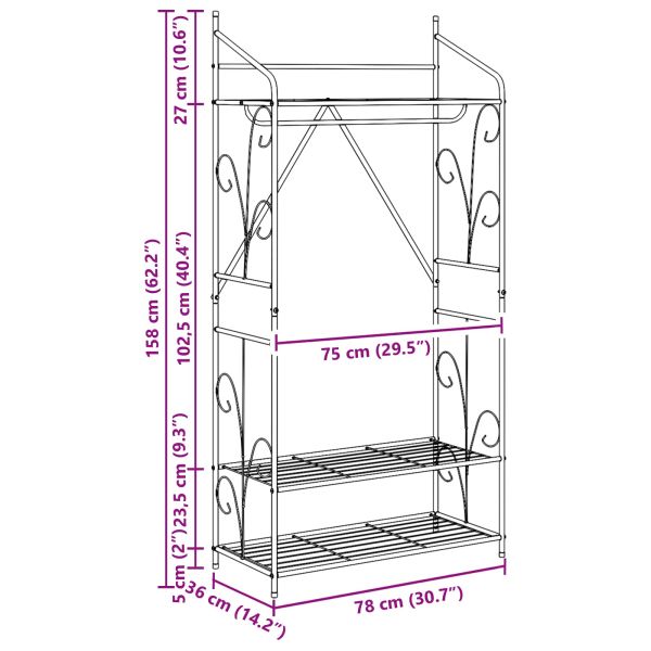 Отворен Гардероб Едноцветен