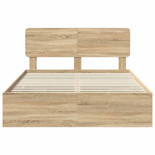 Рамка за легло Сонома дъб 140 x 190 cm Инженерна дървесина