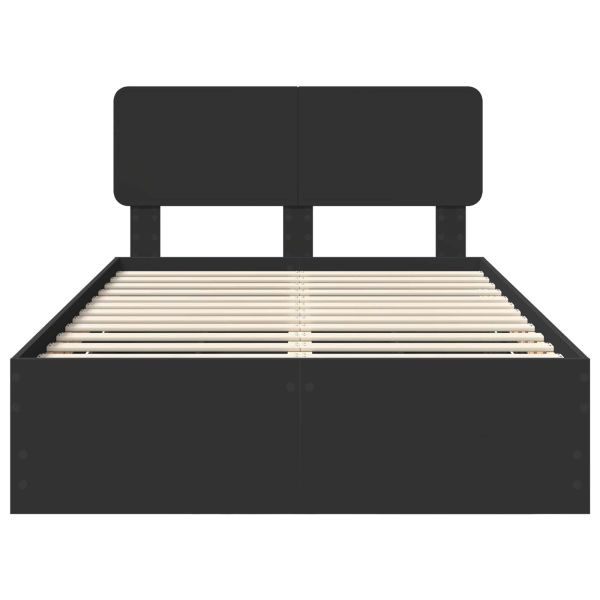 Рамка за легло с таблото Черно 120 x 200 cm Инженерна дървесина