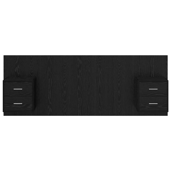 Табла с шкаф с чекмедже 3 pcs Черния дъб Инженерно дърво