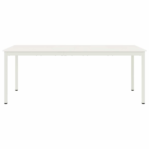 Трапезна маса Бяло 200 x 100 x 75 cm Солидно борово дърво