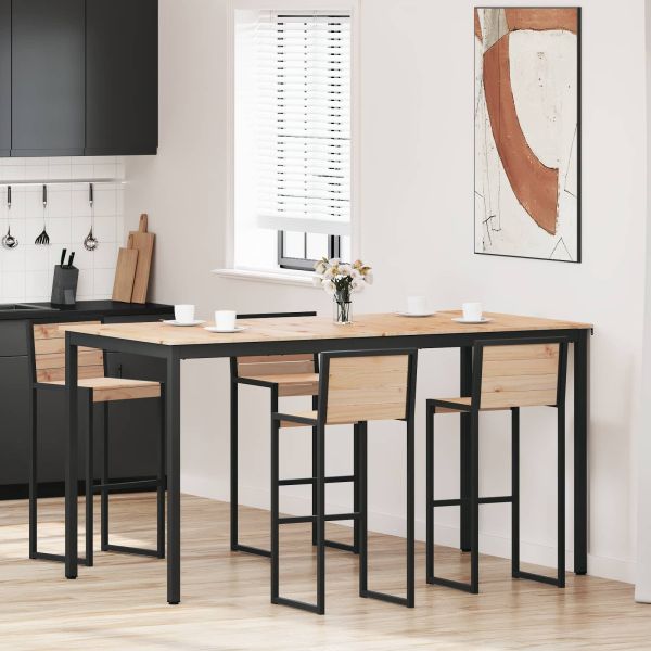 Бар маса Естествен 110 x 55 x 105 см Солидно борово дърво