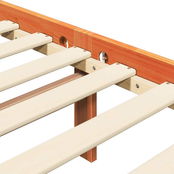 Рамка за легло 2 pcs Кафяво с восъчно покритие 150 x 200 cm