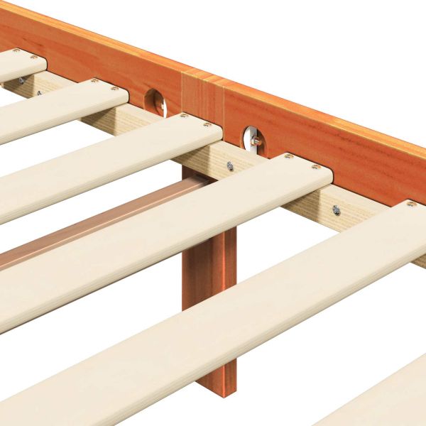 Рамка за легло 2 pcs Кафяво с восъчно покритие 180 x 200 cm