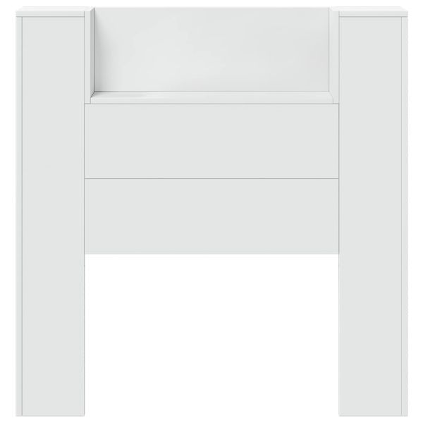 Облегалка за глава Бяло 100 x 16,5 x 103,5 cm Инженерно дърво