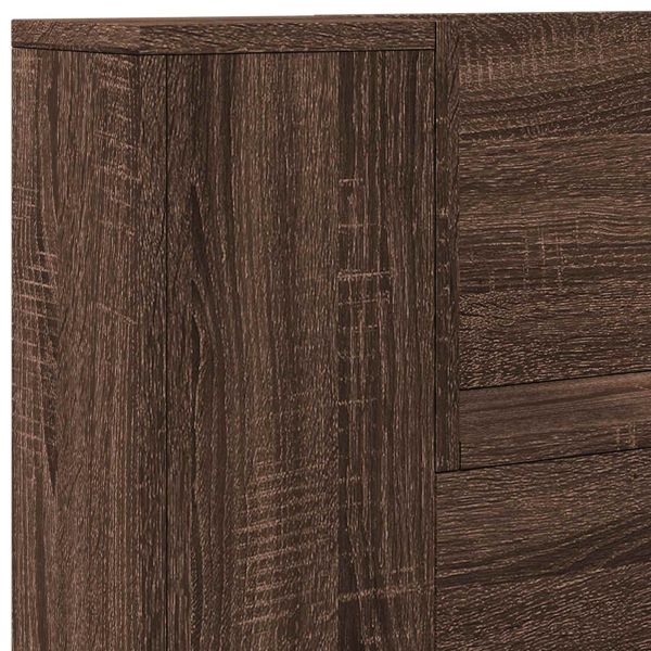 Облегалка за глава с рафт Кафяв дъб 120 x 16,5 x 103,5 cm