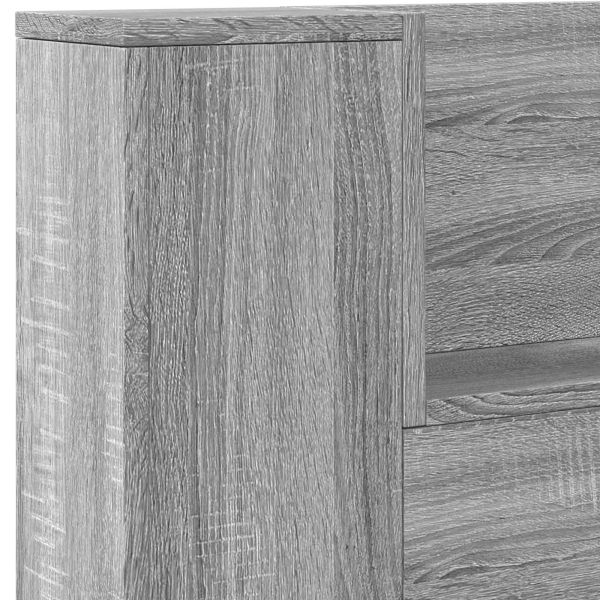 Облегалка за глава с рафт Сив Сонома 140 x 16,5 x 103,5 cm