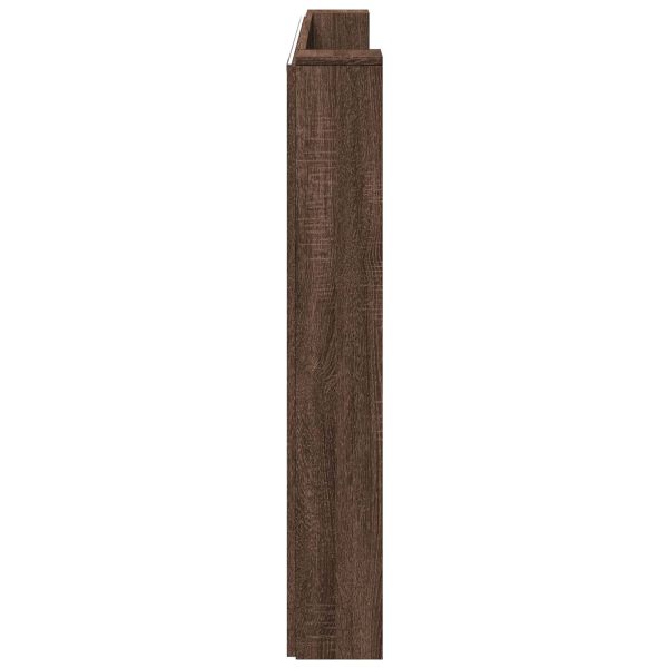 Облегалка за глава с рафт Кафяв дъб 180 x 16,5 x 103,5 cm