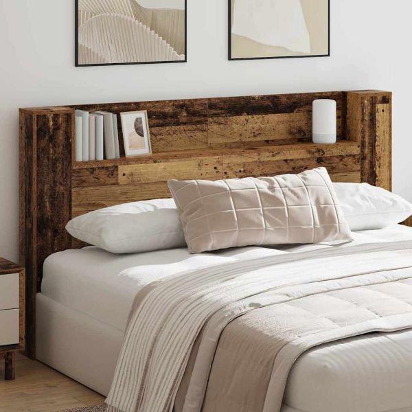 Облегалка за глава с рафт Старо дърво 180 x 17 x 104,5 см
