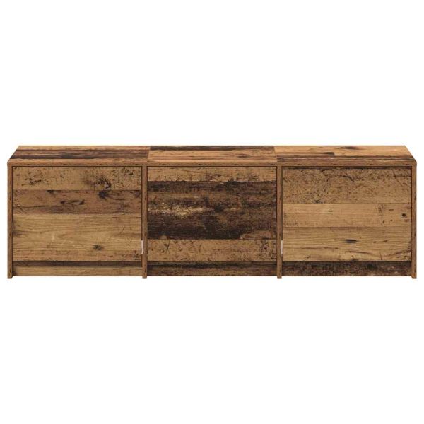 ТВ шкаф с LED осветление Старо дърво 140 x 34 x 40 см