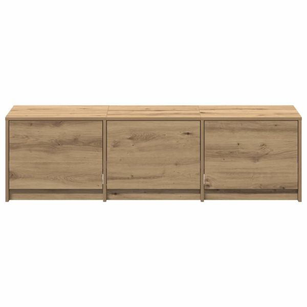 ТВ шкаф с LED осветление Дъб Артизан 140 x 34 x 40 см