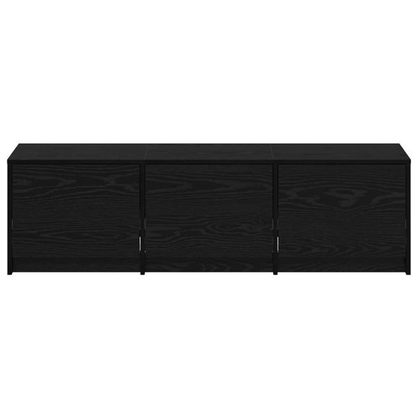 ТВ шкаф с LED осветление с чекмедже Черния дъб 140 x 34 x 40 см