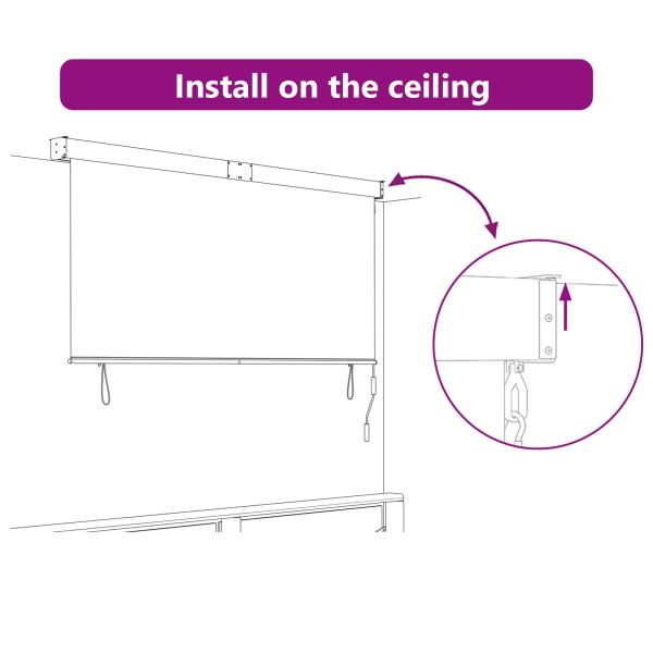 Ролетна щора Синьо и бяло 200 x 250 см Текстил и Алуминий