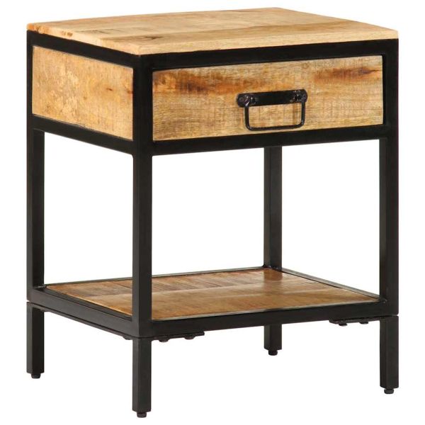 Нощен шкаф Кафяво 40 x 35 x 50 см Масивна дървесина от манго