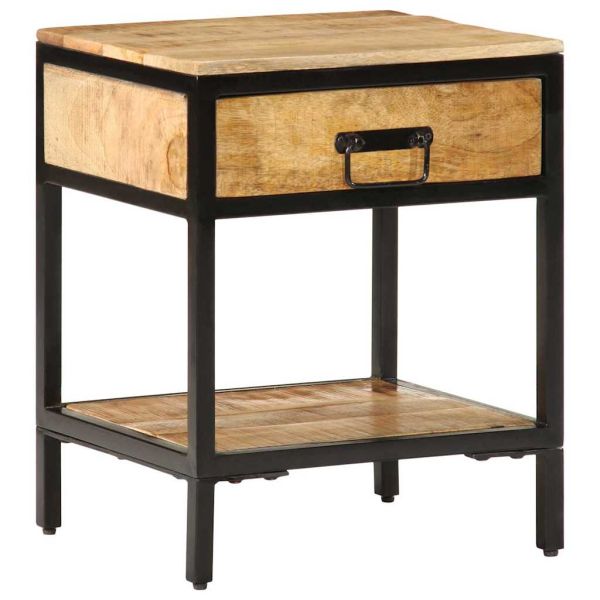 Нощен шкаф Кафяво 40 x 35 x 50 см Масивна дървесина от манго