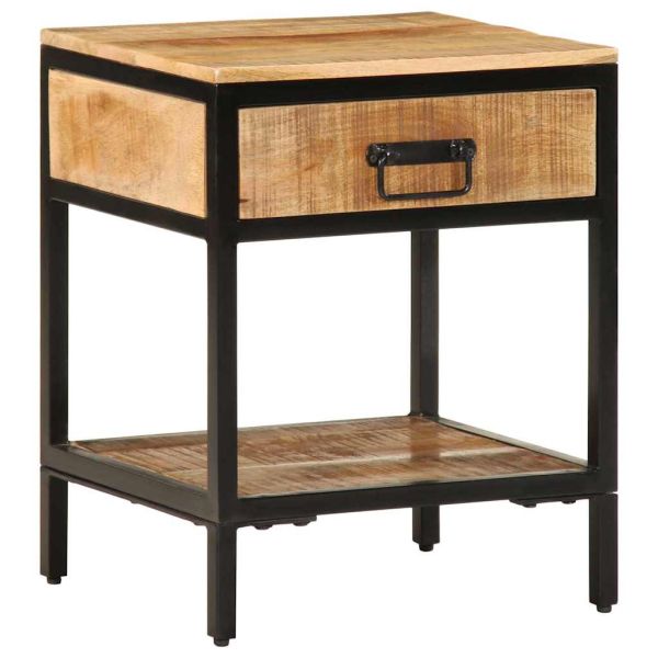 Нощен шкаф Кафяво 40 x 35 x 50 см Масивна дървесина от манго