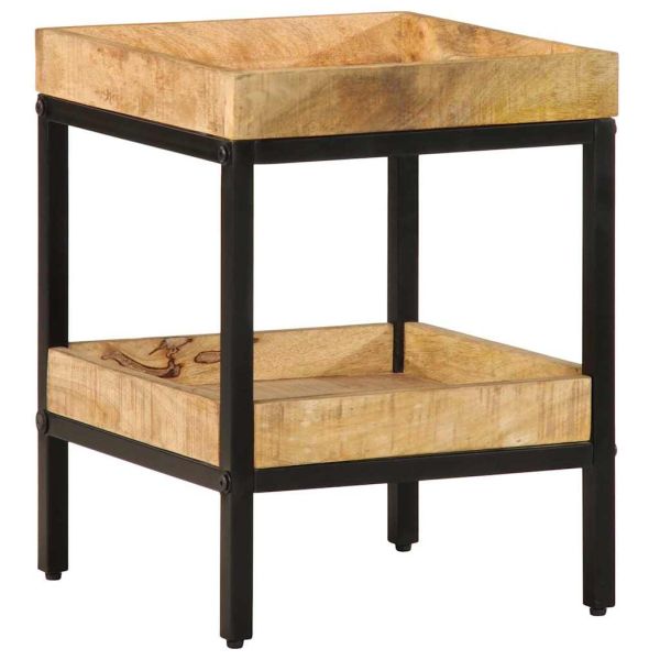 Странична маса Кафяво 35 x 35 x 45 см Солидно мангово дърво