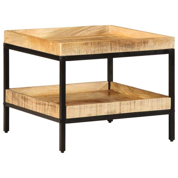 Странична маса Кафяво 55 x 55 x 45 cm Солидно мангово дърво