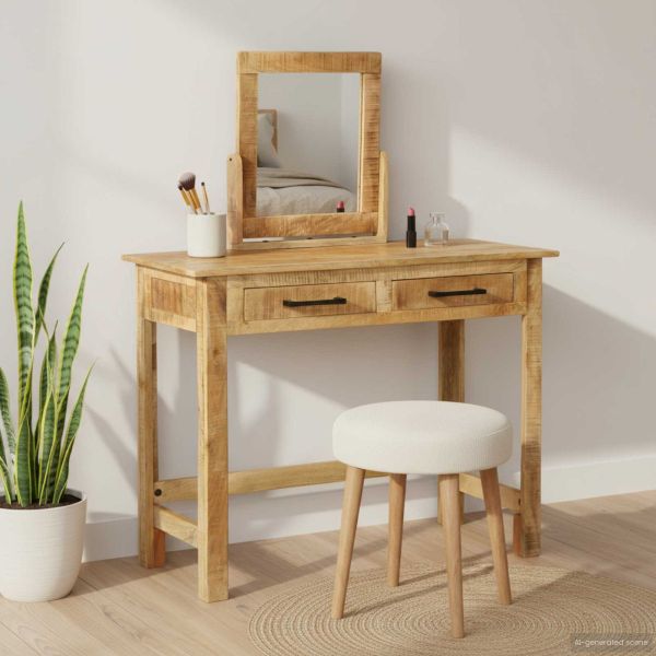 Тоалетка Кафяво 100 x 40 x 120 см Масивна дървесина от манго