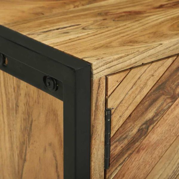 ТВ шкаф Кафяво 110 x 30 x 50 см Масивна акациева дървесина