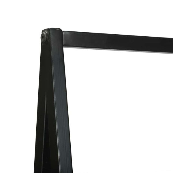 Държач за дрехи с рафт със съхранение Черно 60 х 45 х 180 см