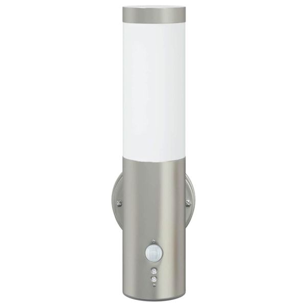 Външна стенна лампа 2 pcs Сребрист 15 x 7,5 x 33 см