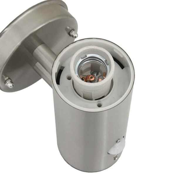 Външна стенна лампа 2 pcs Сребрист 15 x 7,5 x 33 см