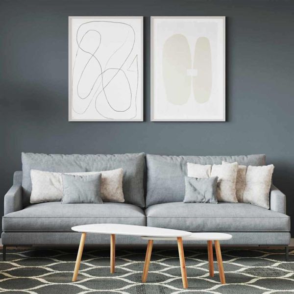 Боя за стени Сив 16,5 x 16,5 x 16 см Стенно пано