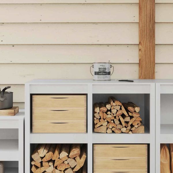 Боя за дърво Сив 16,5 x 16,5 x 16 см Стенно пано