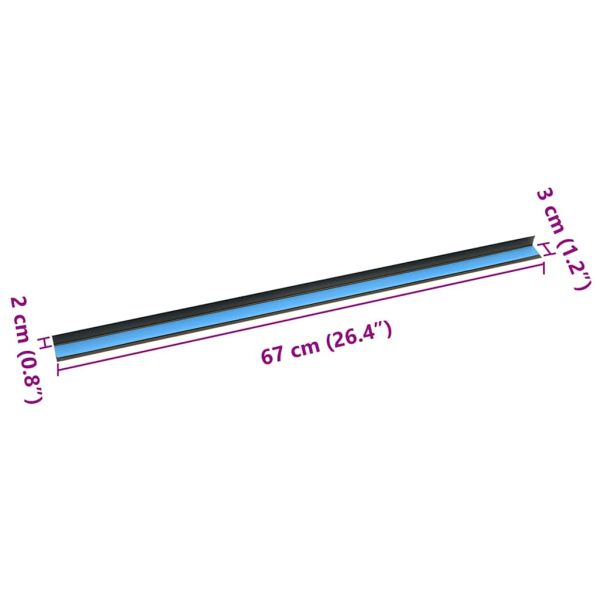 Профили за ръбове на стълби 30 pcs Кафяво 67 cm Алуминий