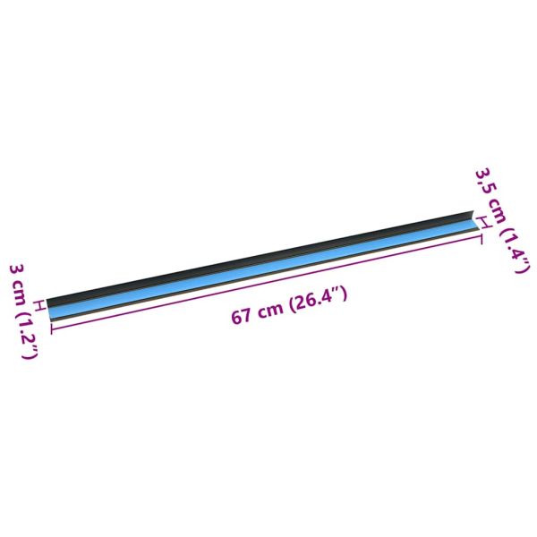 Профили за ръбове на стълби 10 pcs Кафяво 67 cm Алуминий