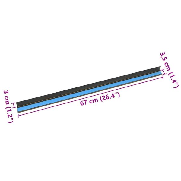 Профили за ръбове на стълби 30 pcs Шампанско 67 cm Алуминий